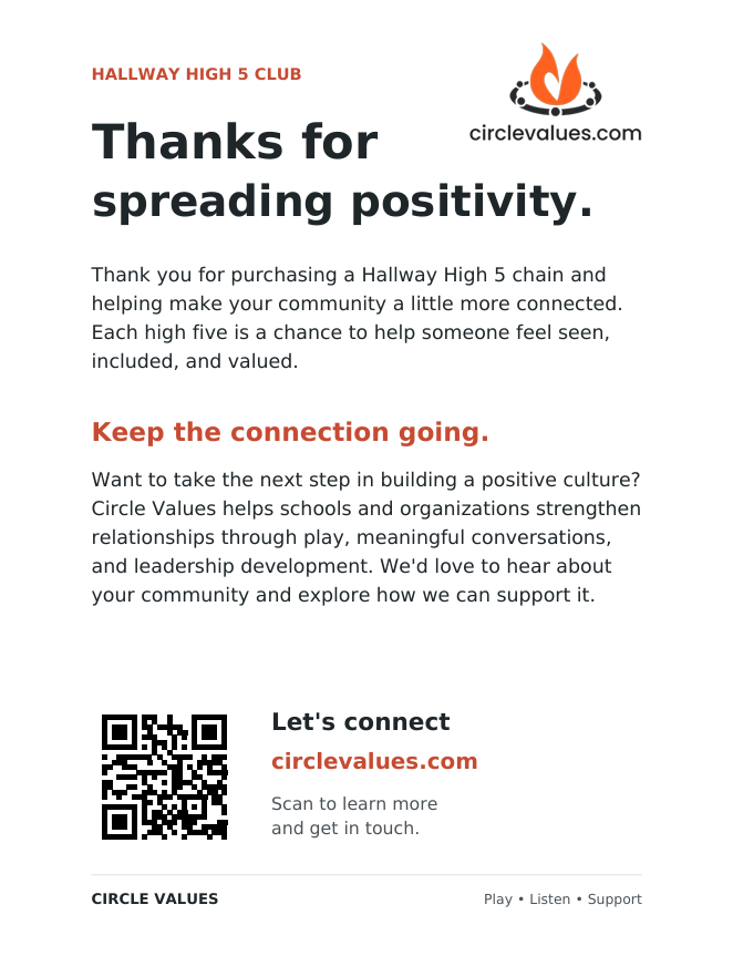 Hallway High Five Club Fan Chain