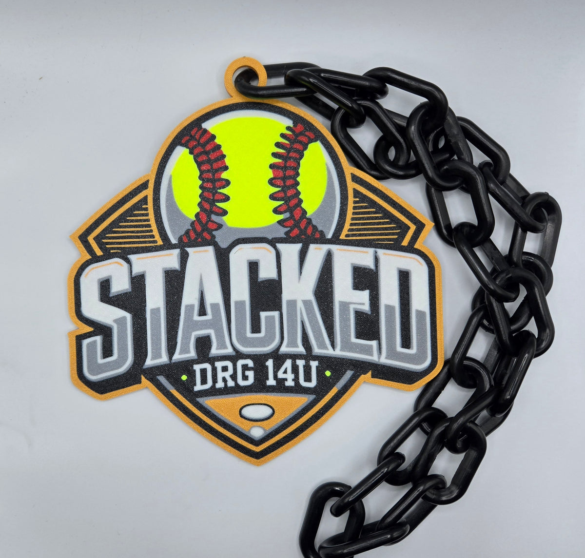 Custom Fan Chain - Giant Logo Necklace - Sports Homerun Turnover Jumbo Oversized Chunky Swag Rally MVP Player of the Game Award