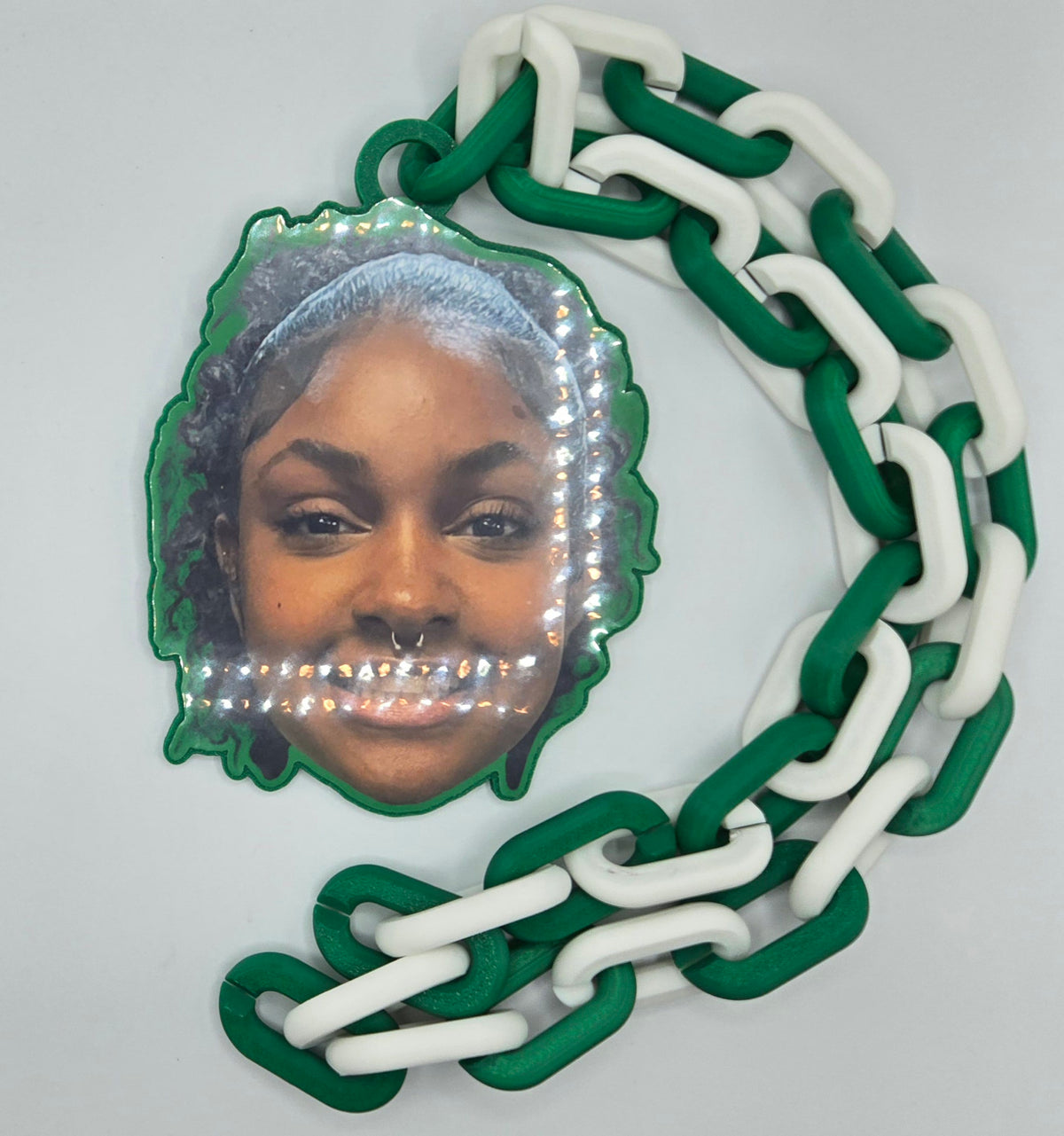 Giant Face Custom Fan Chain - Giant Logo Necklace - Sports Homerun Turnover Jumbo Oversized Chunky Swag Rally MVP Player of the Game Award 3D Printed